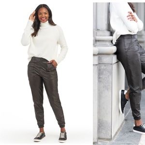 SPANX Faux Leather Jogger Pants